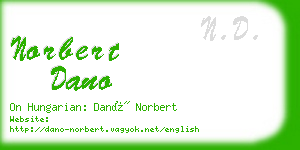 norbert dano business card